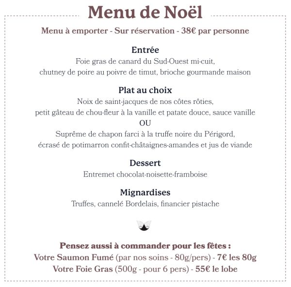 menu de noel 2024_bistro des vignes_best western premier hotel des vignes et des anges_pauillac